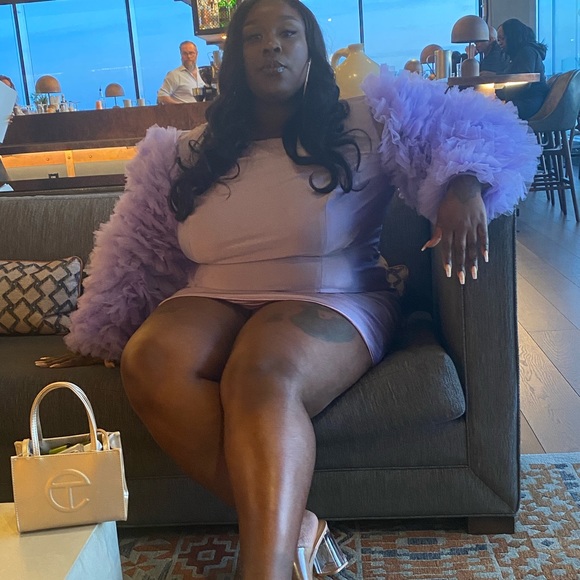 Tulle Sleeve Dress - Picture 4 of 7